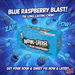 Now & Later Blue Raspberry - caramea cu gust de zmeură albastră 26g