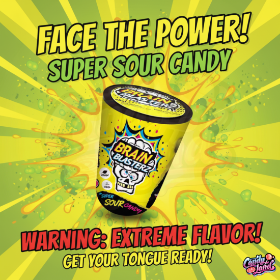Brain Blasterz Super Sour Candy Tub 38g