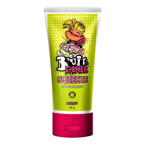 Brain Licker Squeeze Tube Cherry - bomboană lichidă cu gust de cireșe 80g