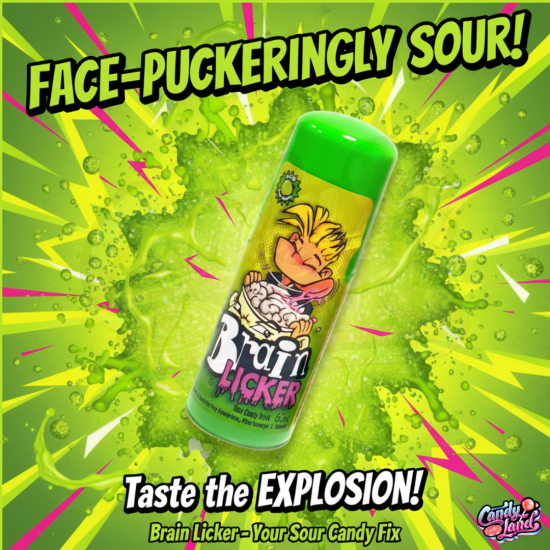 Brain Licker Roller Sour Apple - bomboană lichidă cu gust de mere acre 0.06L