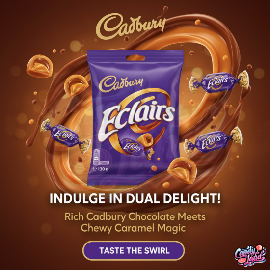 Cadbury Eclairs Chocolate Bag - bomboane cu gust de ciocolată 130g