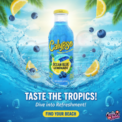 Calypso Ocean Blue Lemonade - limonadă cu gust de coacăze, mure și zmeură albastră 473ml