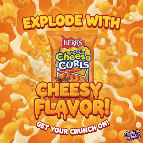 Herr's Baked Cheese Curls - branza 199g