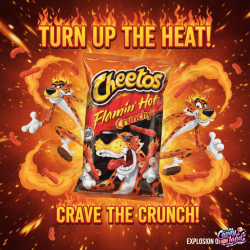 Cheetos (USA) Crunchy Flamin' Hot 226.8g - pufuleți cu gust de ardei iute