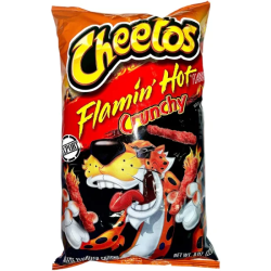 Cheetos (USA) Crunchy Flamin' Hot 226.8g - pufuleți cu gust de ardei iute
