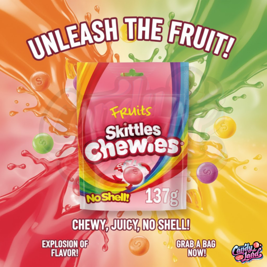 Skittles Fruit Chewies Bag - cu gust de fructe 137g