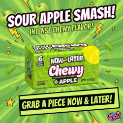 Now & Later Chewy Apple -  caramea cu gust de mere 26g