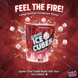 Ice Breakers Ice Cubes Gumă Cinnamon - cu gust de scorțișoară 92g