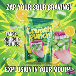 Crunch Punch Freeze Dried Lemon Lime Starballs - dulciuri liofilizate 100 g 