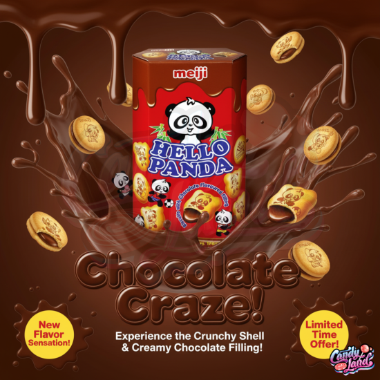Meiji Hello Panda (ASIA) Chocolate - biscuiți cu gust de ciocolată 50g