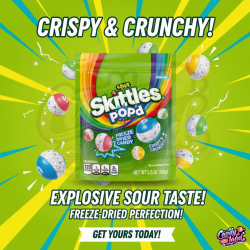 Skittles POP'd Freeze Dried Candy Sour 155g