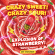 Bazooka Juicy Drop Pop Candy Căpșuni - 26g