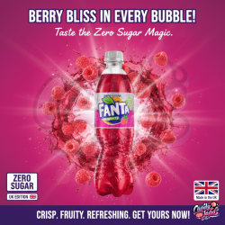 Fanta Raspberry Zero Sugar 500ml [EXP 30/9/2025}