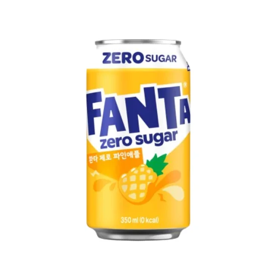 Fanta (COREEA DE SUD) Zero Pineapple - suc fara zahar cu gust de ananas 355ml