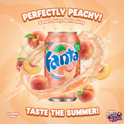 Fanta USA Peach - suc cu gust de piersică 355ml