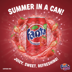Fanta USA Strawberry - suc cu gust de căpșuni 355ml
