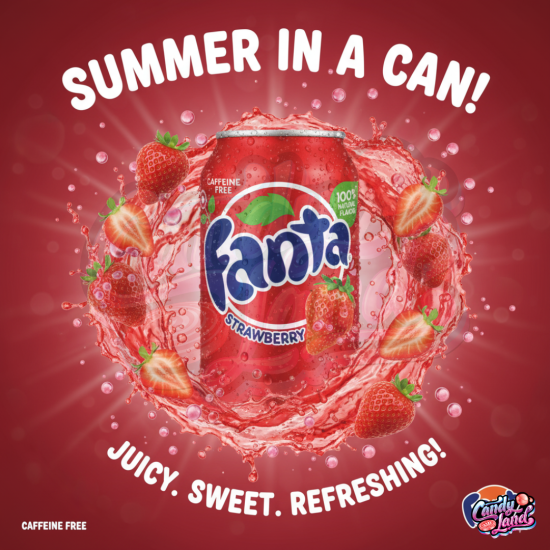 Fanta USA Strawberry - suc cu gust de căpșuni 355ml