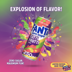 Fanta (UK) Tutti Frutti Zero Sugar 250ml