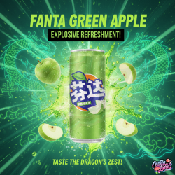 Fanta (CHINA) Green Apple - măr verde 330ml