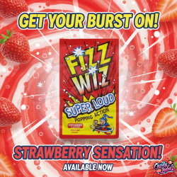 Fizz Wiz Strawberry Popping Candy - bomboane explozive cu gust de căpșuni 4.9g