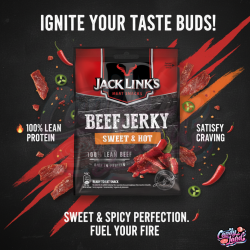 Jack Link's Sweet n Hot Beef Jerky -pastramă picantă 25g 