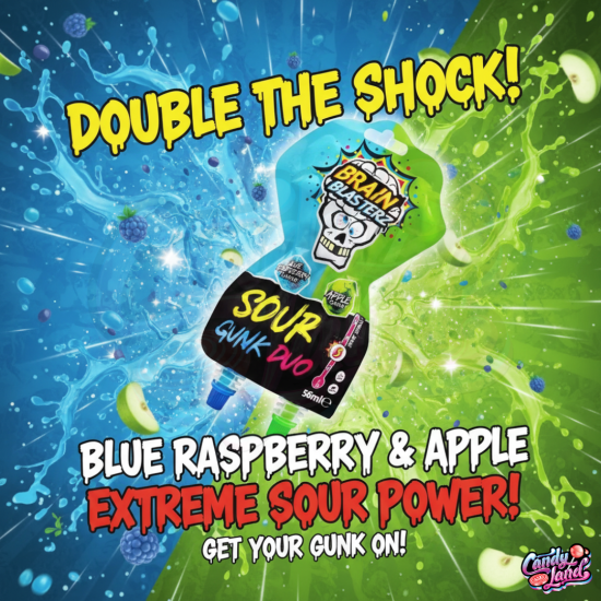 Brain Blasterz Sour Gunk Duo - mere verzi & zmeură albastră 0.056ml