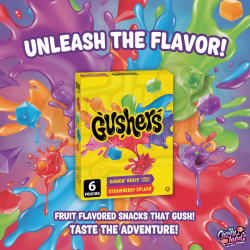 Fruit Gushers Gushin' Grape & Strawberry Splash 6 Pack 138g