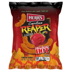Herr's Carolina Reaper Cheese Curls - branza si ardei iute 170g
