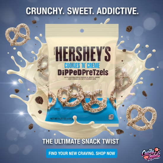Hershey's Dipped Pretzels Cookies N Creme - frisca si prajituri 120g