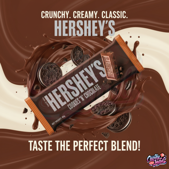 Hershey's Bar Cookies'n Chocolate - cu gust de ciocolată și prăjituri 40g