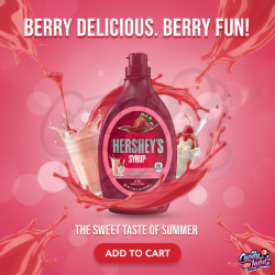 Hershey's Syrup Strawberry - capsuni 623g Hershey's Syrup Strawberry - capsuni 623g