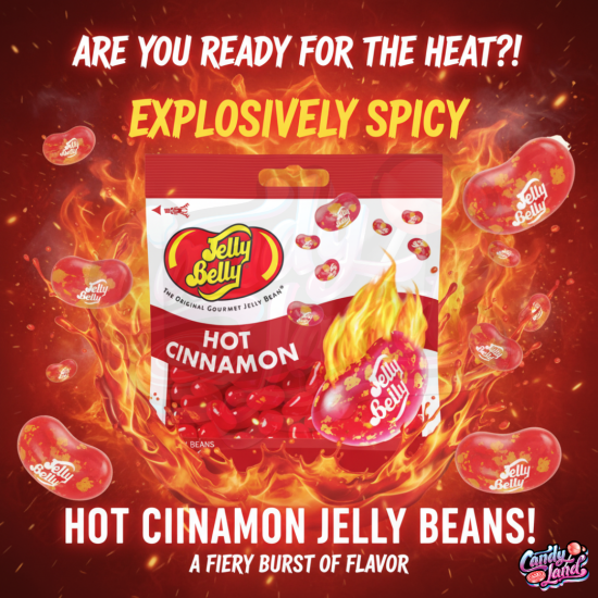 Jelly Belly Hot Cinnamon Jelly Beans - bomboane cu gust de scorțișoară iute 70g