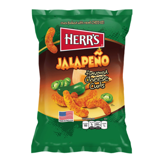Herr's Jalapeno Cheese Curls - branza si Jalapeno 170