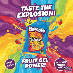 Bazooka Splashz Fruit Fiesta-120g