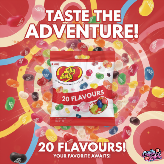 Jelly Belly 20 Flavours Assorted Jelly Beans - bomboane cu gust de fructe 70g