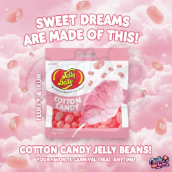 Jelly Belly Cotton Candy Jelly Beans - bomboane cu gust de vată de zahăr 70g