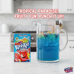 Kool Aid Tropical Punch Sachet - amestec de băutură cu gust de fructe tropicale