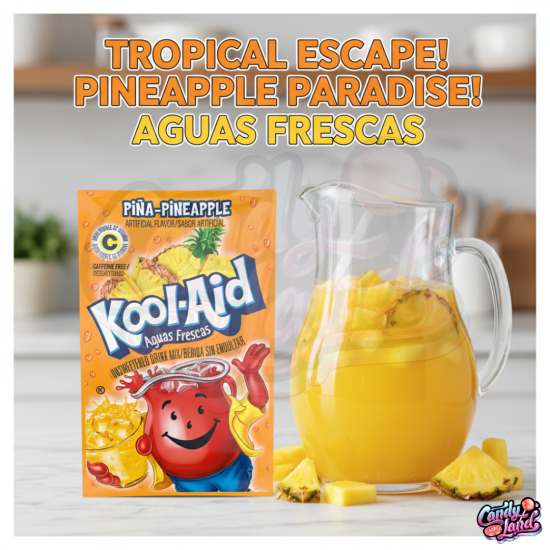 Kool Aid Pineapple Sachet - amestec de băutură cu gust de ananas 3.96g Kool Aid Pineapple Sachet - amestec de băutură cu gust de ananas 3.96g