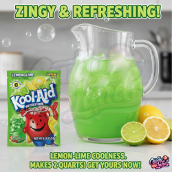 Kool Aid Lemon Lime Sachet - amestec de băutură cu gust de lămâie și lime 3.6g
