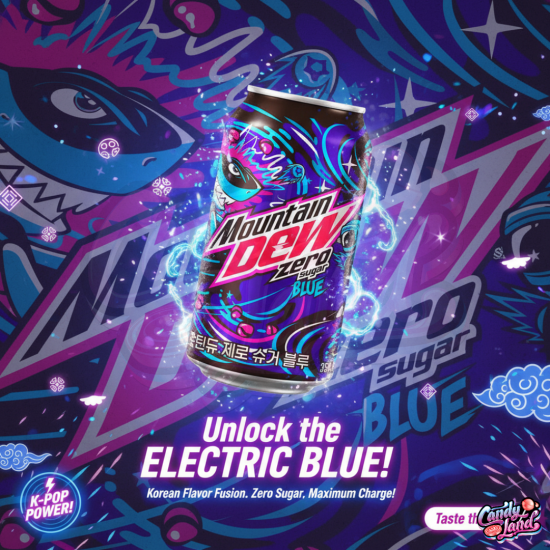 Lotte Chilsung (COREEA DE SUD) Mountain Dew Zero Sugar Blue - fara zahar 355ml