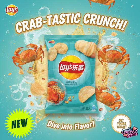 Lay's Fried Crab Flavor - chipsuri cu gust de crab 70g (CHINA) 