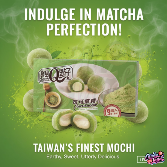 Q Brand Cacao Matcha Mochi 80g TWN Q Brand Cacao Matcha Mochi 80g TWN