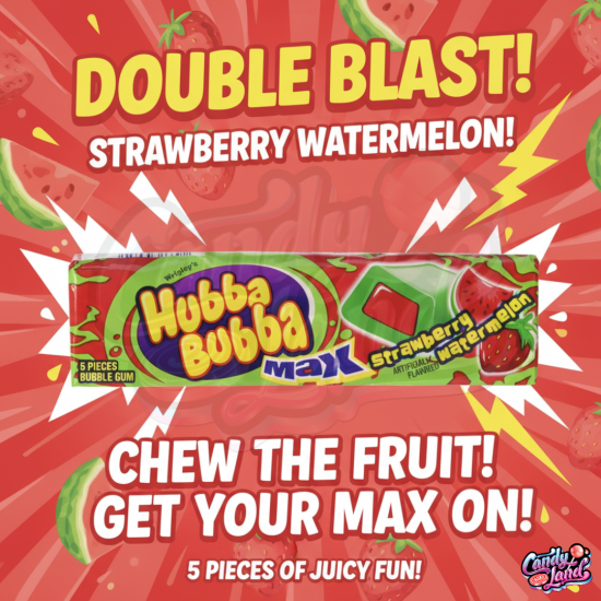 Hubba Bubba Max Gum Strawberry Watermelon 40g