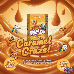 Meiji Hello Panda (ASIA) Caramel - biscuiți cu gust de caramel 50g