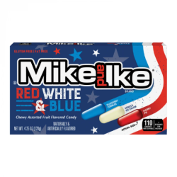 Mike & Ike Red, White & Blue Theatre Box - bomboane cu gust de afine, vanilie și cireșe 120g