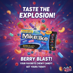 Mike & Ike Berry Blast - bomboane cu gust de fructe de pădure 22g