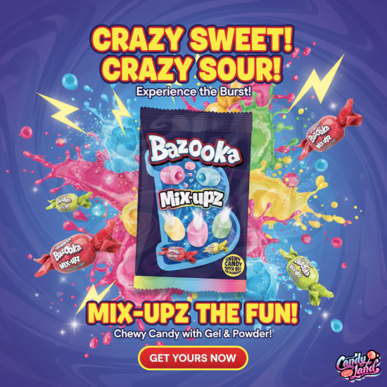 Bazooka Mix-Upz - bomboane cu gust de fructe 45g