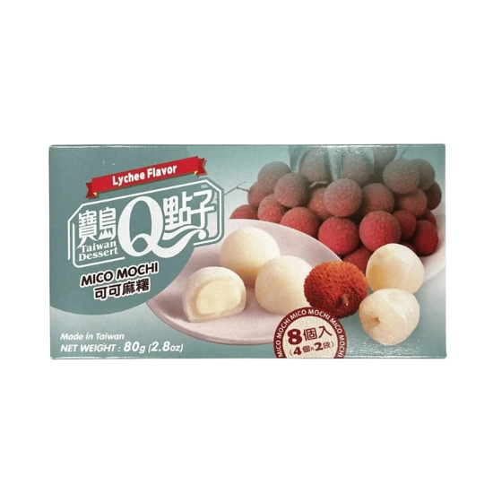 Q Brand Cacao Lychee Mochi 80g TWN Q Brand Cacao Lychee Mochi 80g TWN