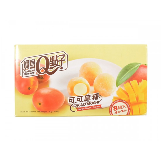 Q Brand Cacao Mango Mochi 80g TWN Q Brand Cacao Mango Mochi 80g TWN