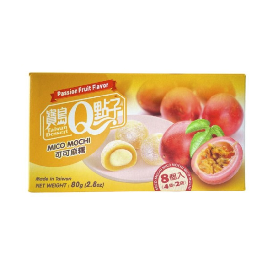 Q Brand Cacao Passion Fruit Mochi 80g TWN